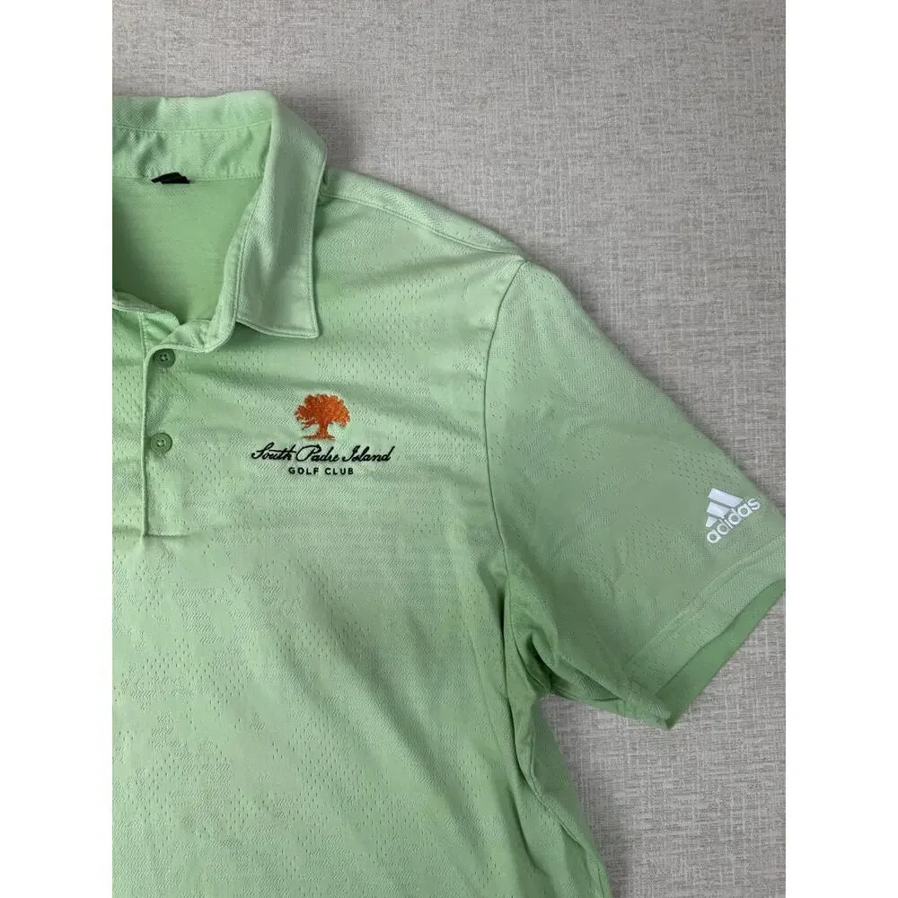 Adidas Golf Polo Shirt XL Green South Padre Island Club Climalite Performance
